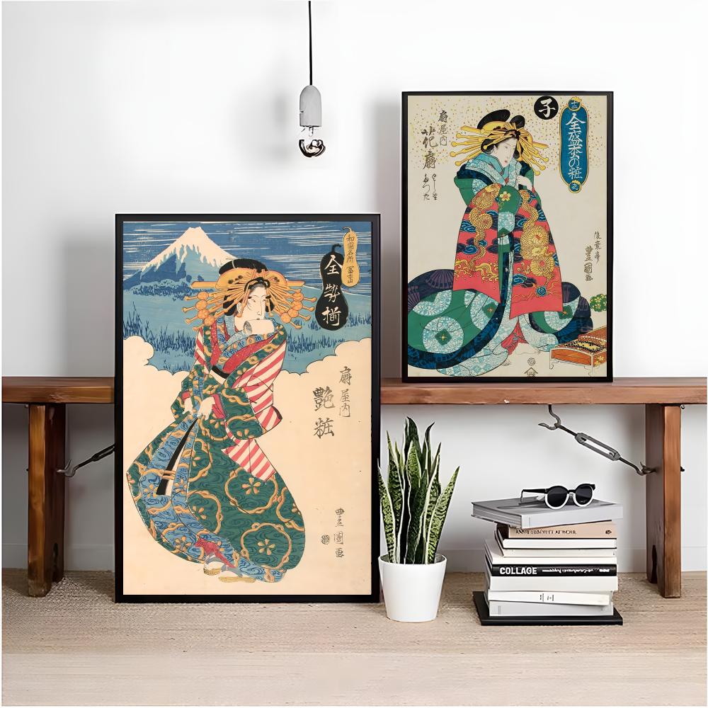 Retro Japanese geisha Poster M - Interior Design With Wallpaper recension och pris