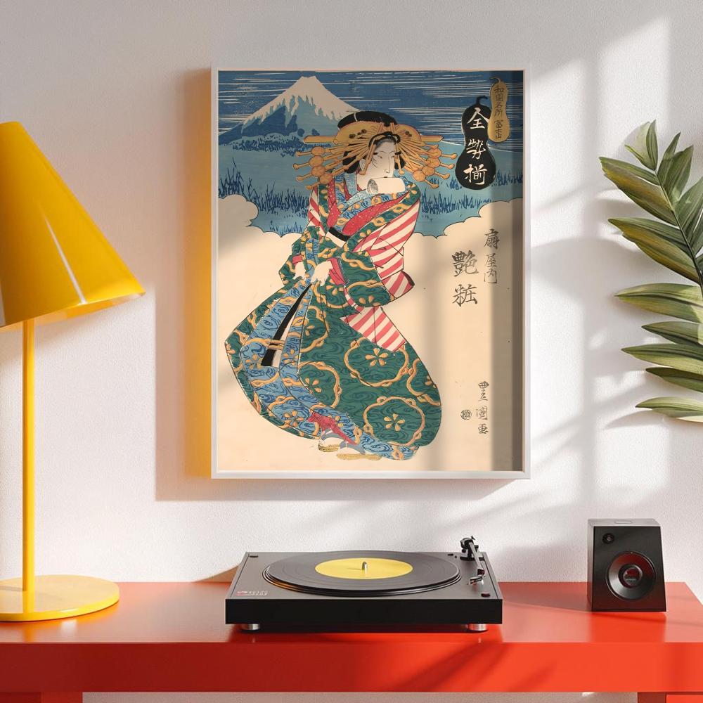 Retro Japanese geisha Poster M - Interior Design With Wallpaper recension och pris