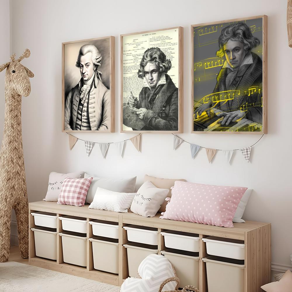 Classic Music M-Mozart Poster  - Interior Design With Wallpaper recension och pris