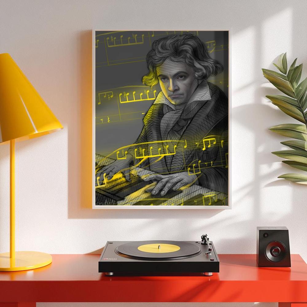 Classic Music M-Mozart Poster  - Interior Design With Wallpaper recension och pris