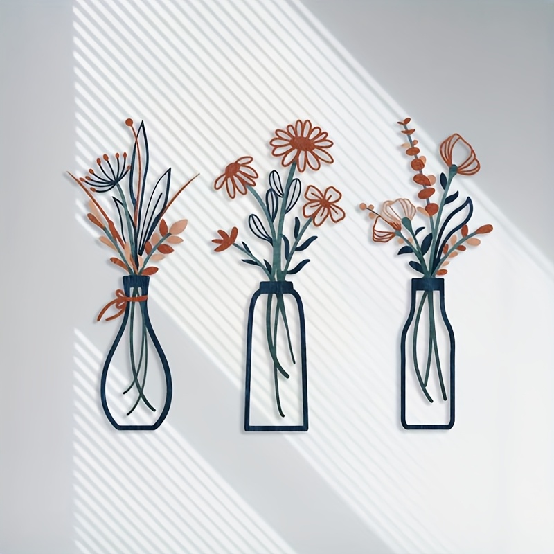 3 Large Floral Wall Art Sculpt - Interior Design Elegant recension och pris