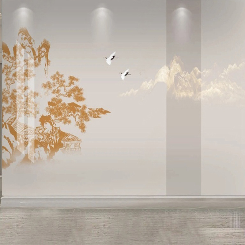 Elegant Chinese Hand-Painted P - Interior Design With Wallpaper recension och pris