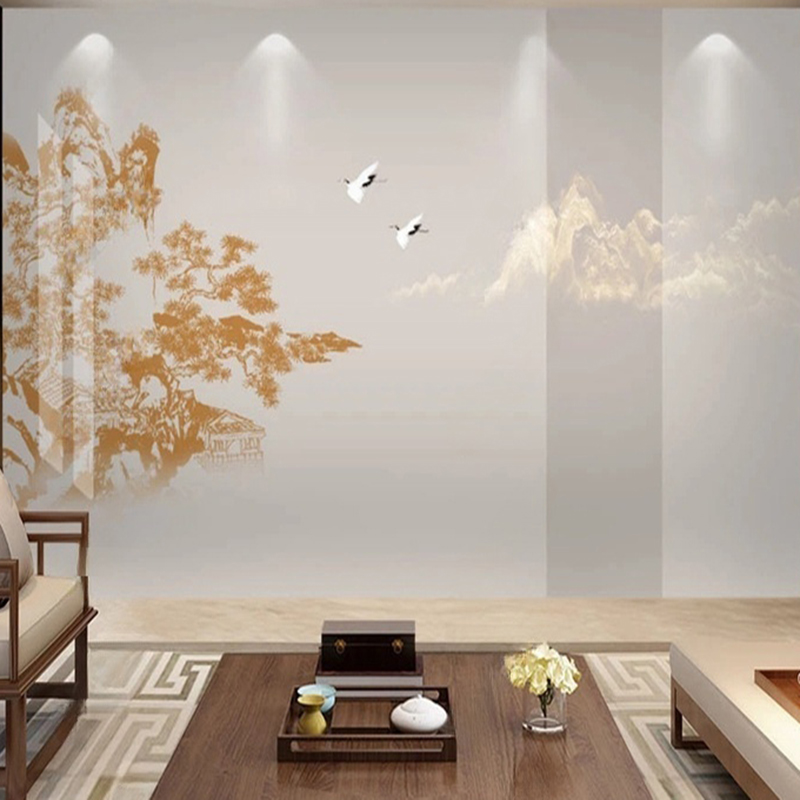 Elegant Chinese Hand-Painted P - Interior Design With Wallpaper recension och pris