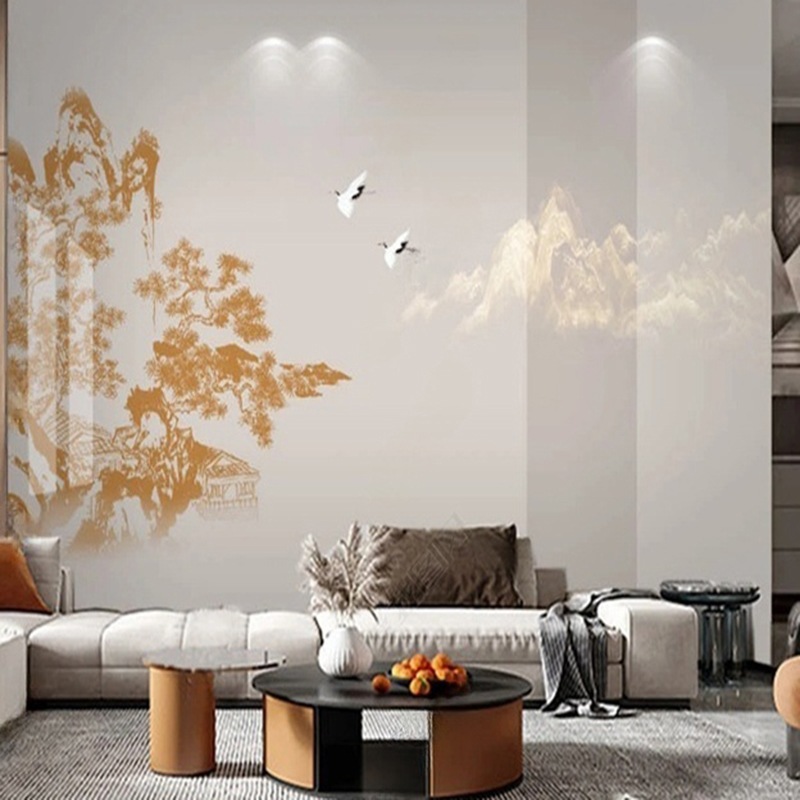Elegant Chinese Hand-Painted P - Interior Design With Wallpaper recension och pris