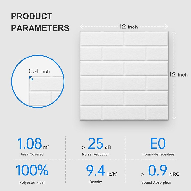 High Density Sound Absorbing F - Wall Panel 3D Texture recension och pris