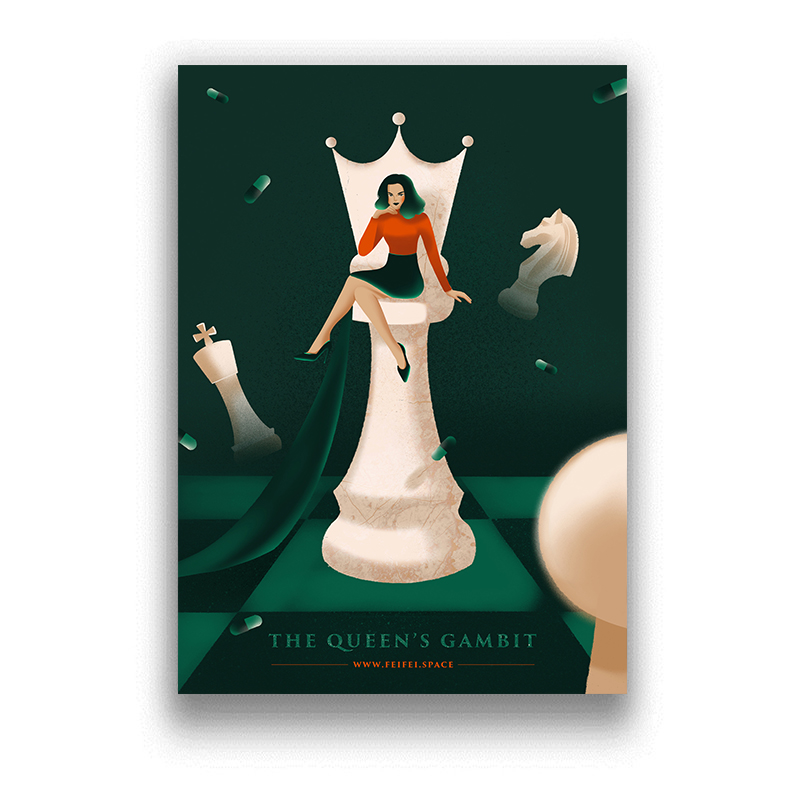 Queen 's Gambit White Coated P - Interior Design With Wallpaper recension och pris