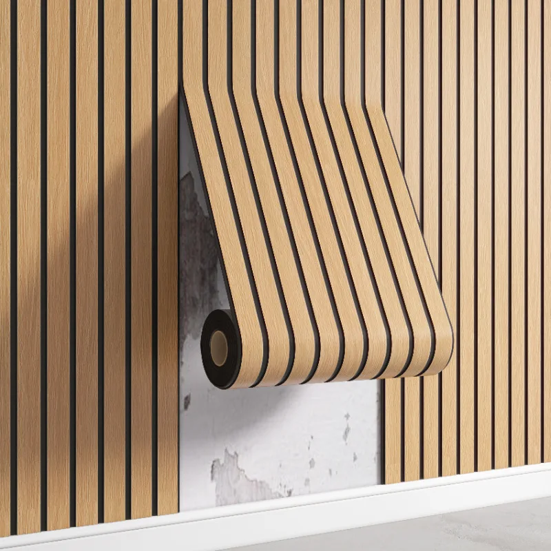 1 Roll 3D Wood Slat Wall Panel - Wall Panel 3D Texture recension och pris