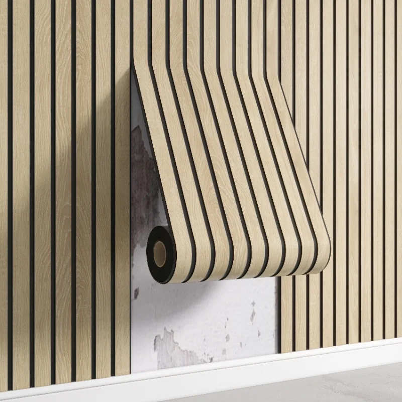 1 Roll 3D Wood Slat Wall Panel - Wall Panel 3D Texture recension och pris
