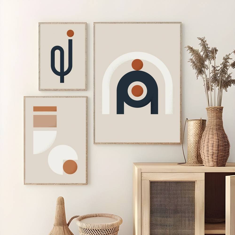 Warm Line Color Design Poster  - Interior Design With Wallpaper recension och pris