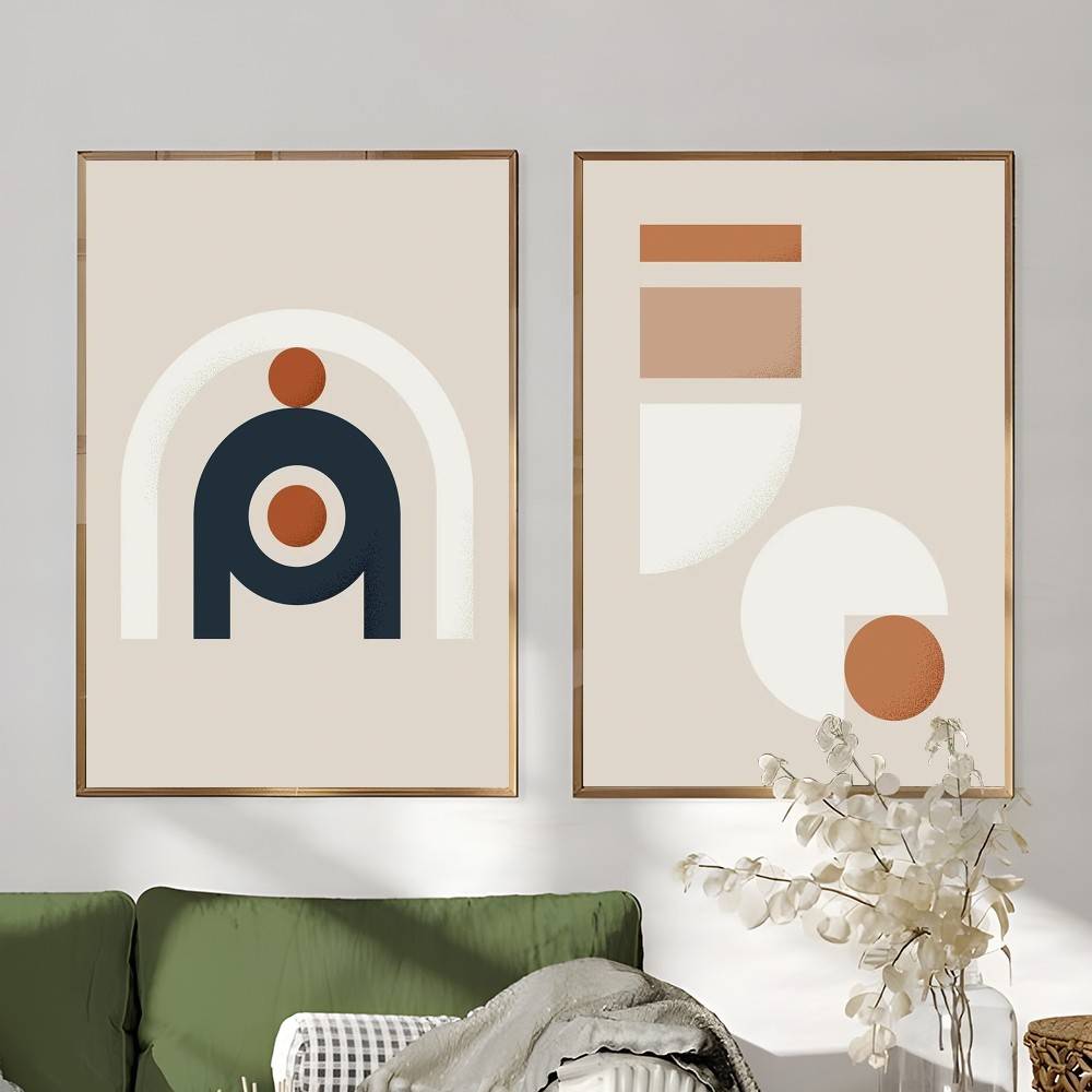 Warm Line Color Design Poster  - Interior Design With Wallpaper recension och pris