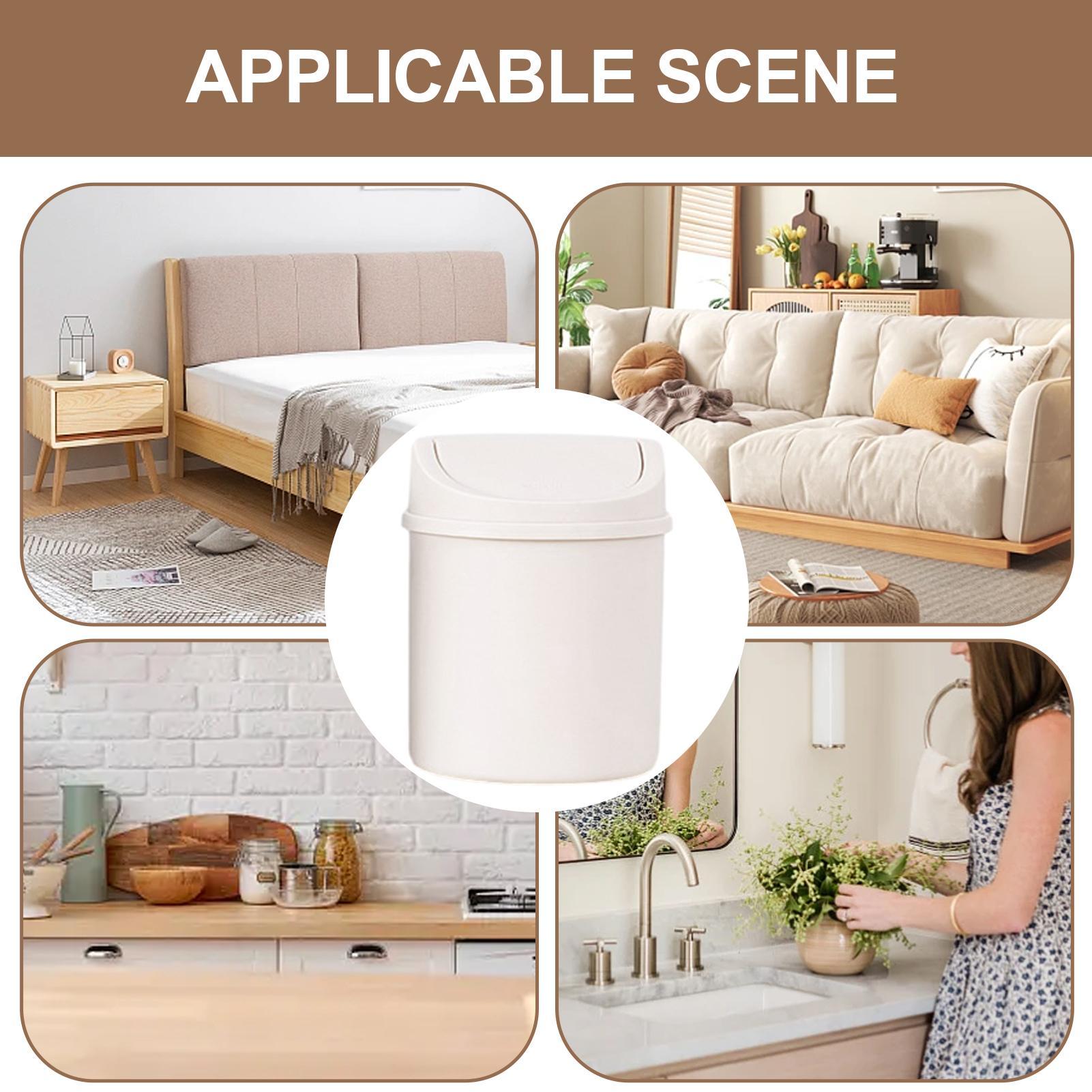 Mini Desktop Trash Can with Li - Interior Design Your Home recension och pris
