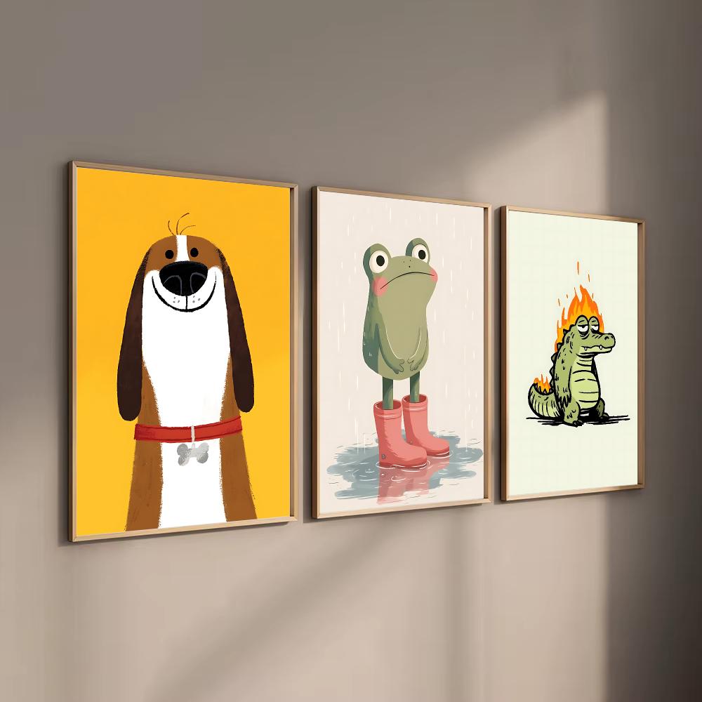 Cute Animal Character Design P - Interior Design With Wallpaper recension och pris