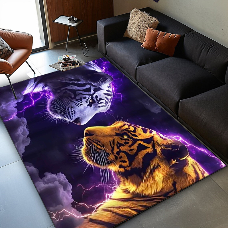 Tiger faces rug with electric  - Interior Design Your Home recension och pris