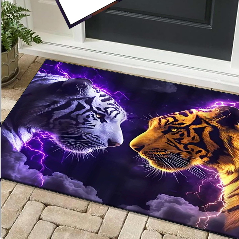 Tiger faces rug with electric  - Interior Design Your Home recension och pris