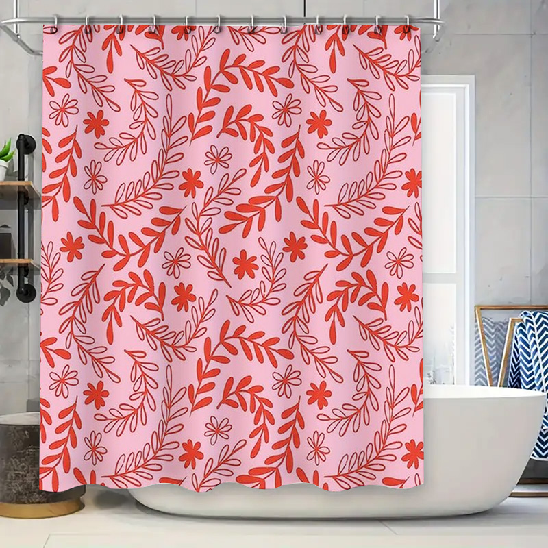 Pink Red Floral Shower Curtain - Interior Design Your Home recension och pris