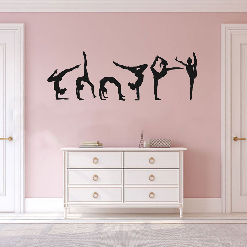 Set of 6 Gymnast Gymnastics Wa - Interior Design With Wallpaper recension och pris