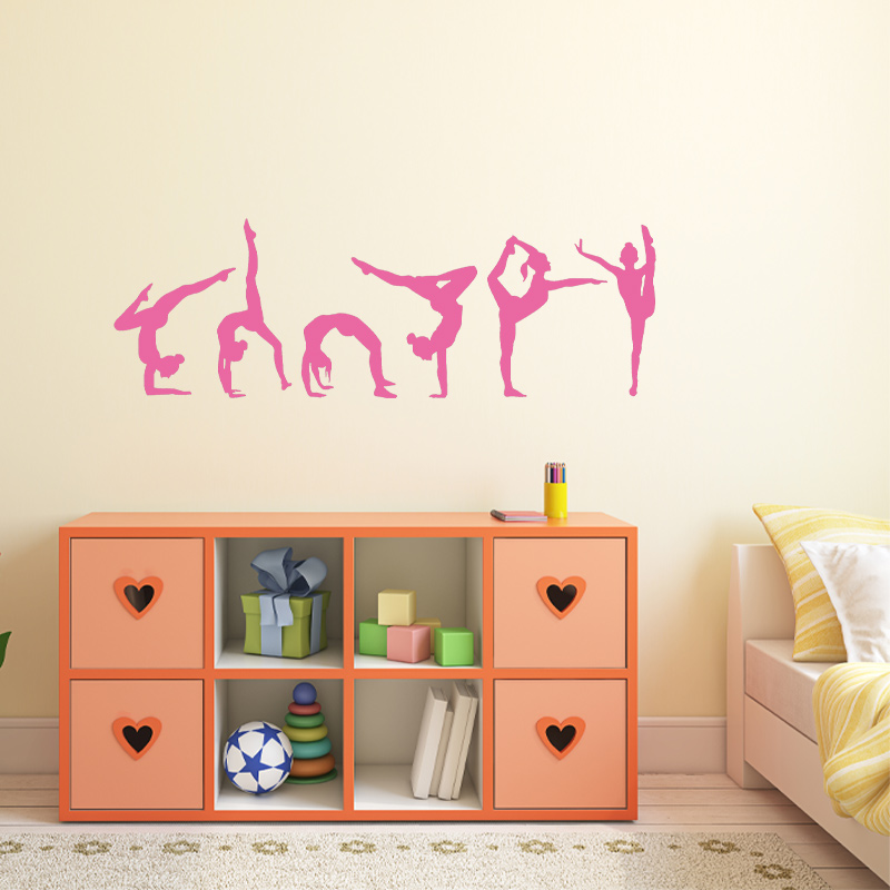 Set of 6 Gymnast Gymnastics Wa - Interior Design With Wallpaper recension och pris