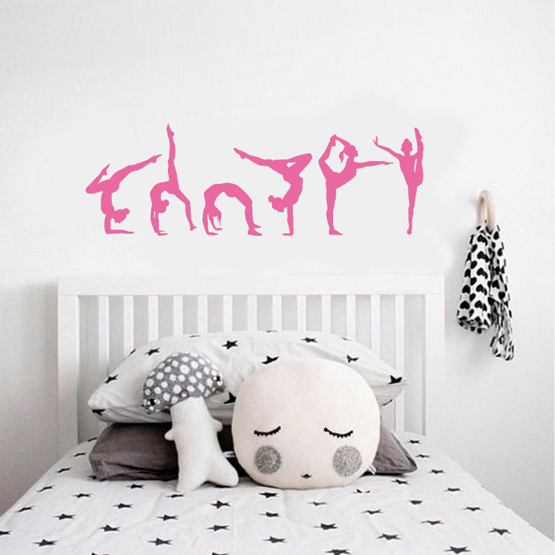 Set of 6 Gymnast Gymnastics Wa - Interior Design With Wallpaper recension och pris