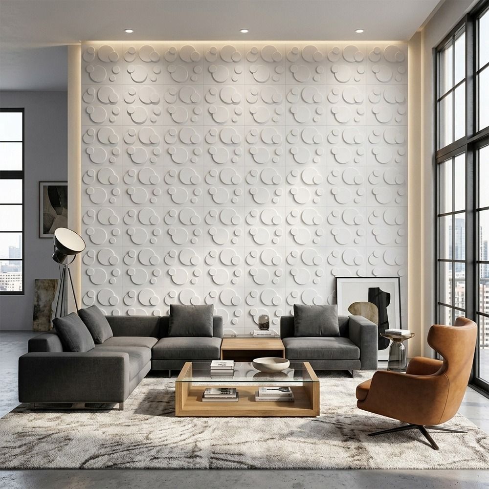 White 3D Wall Panel 50*50cm Em - Wall Panel 3D Texture recension och pris