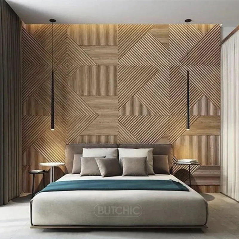12pcs 50cm 3D wall decor Wood  - Wall Panel 3D Texture recension och pris