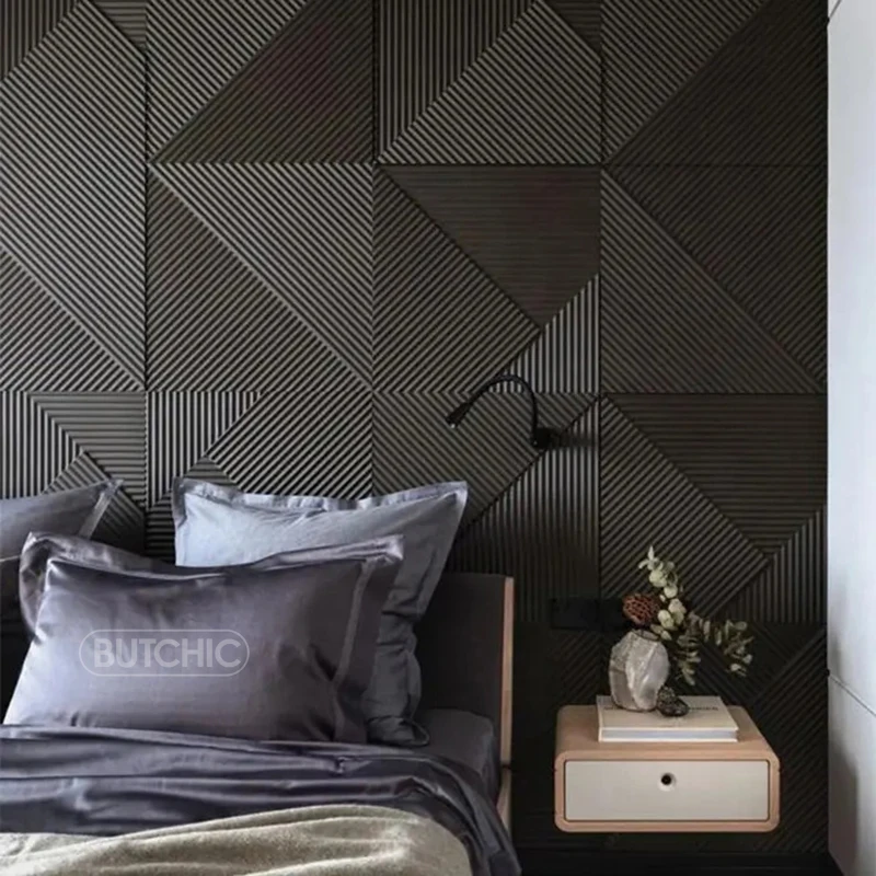 12pcs 50cm 3D wall decor Wood  - Wall Panel 3D Texture recension och pris